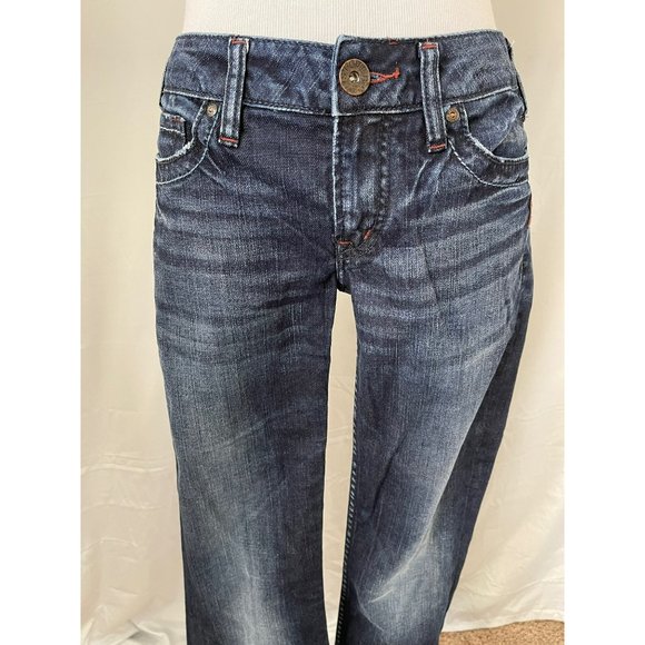 Silver Women's Dark Wash Toni Light Distressed Boot Cut Jeans - 28x33 - Picture 2 of 13